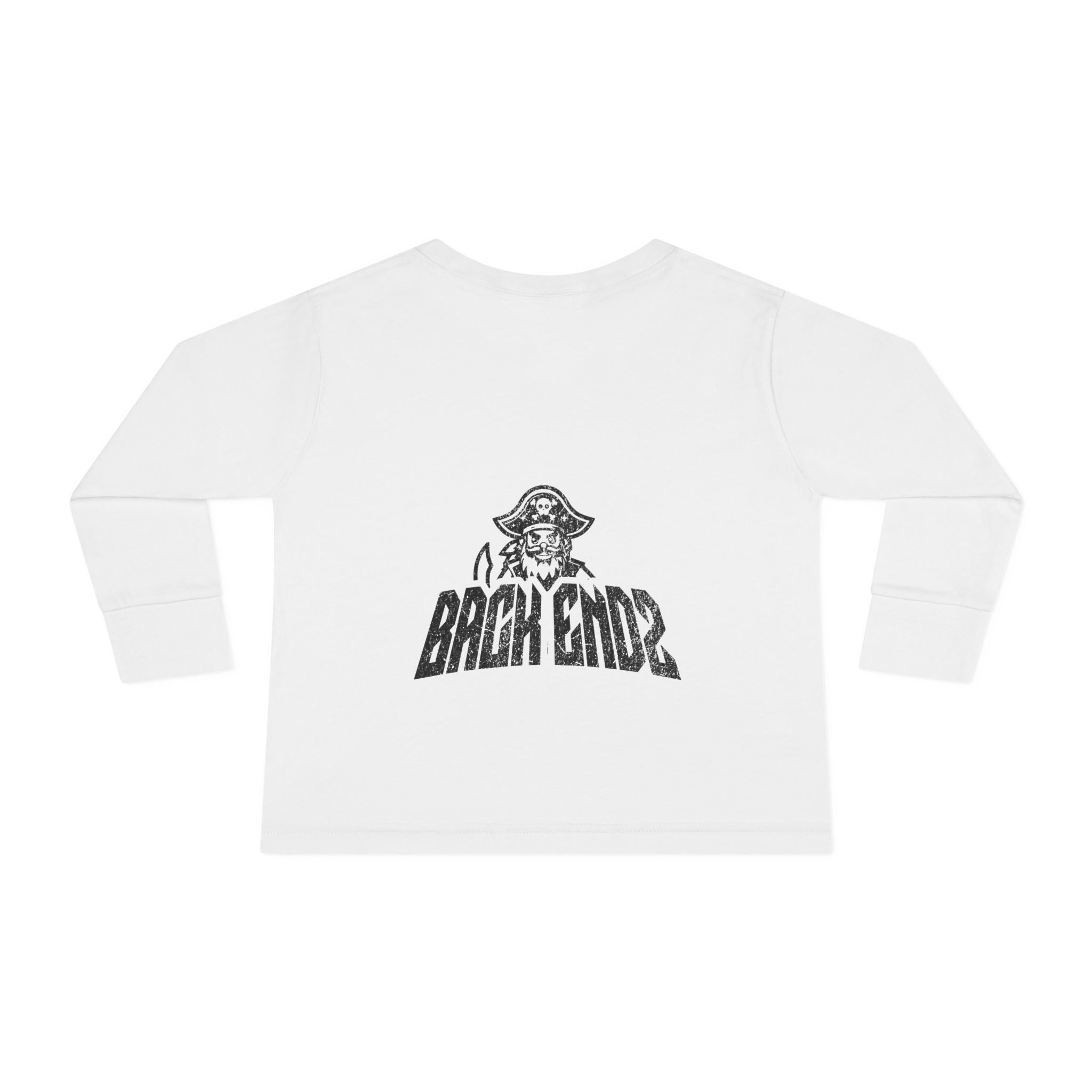 Toddler Long Sleeve Tee — Pirate Skull "Back Endz" Graphic