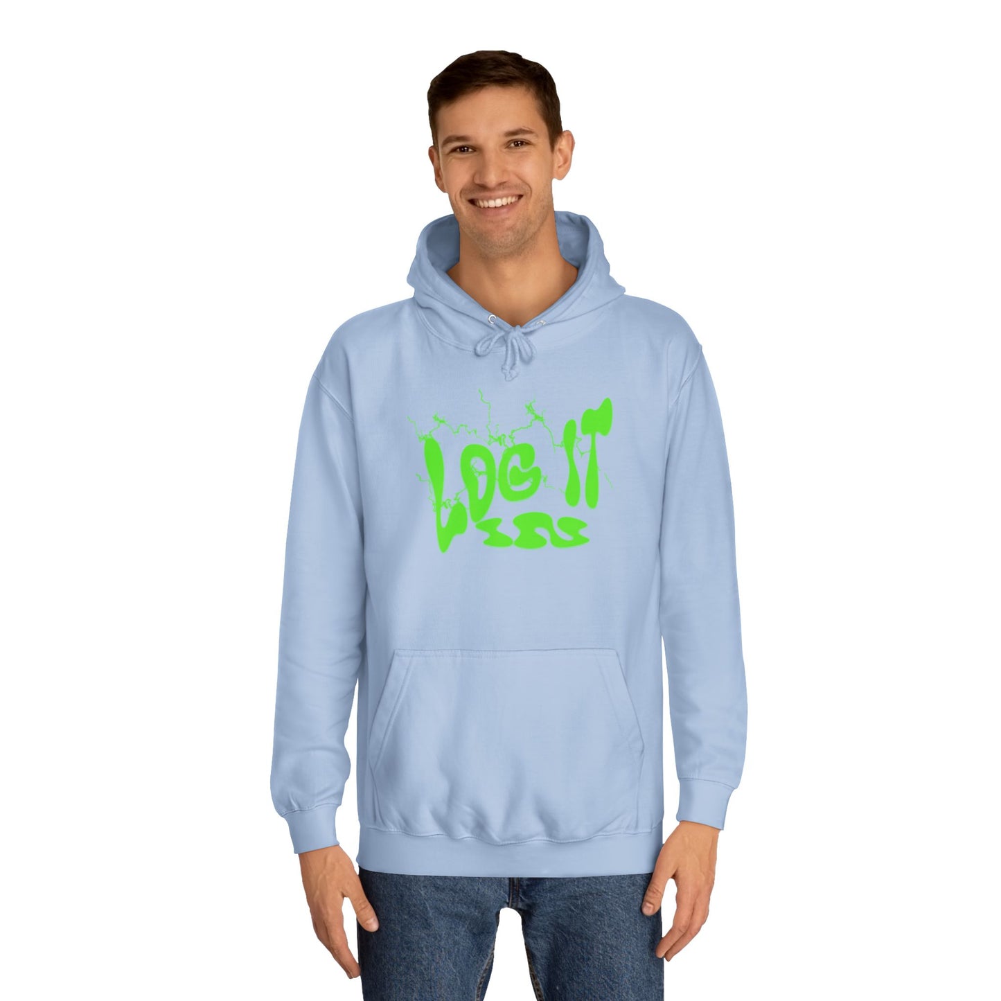 Unisex Hoodie with 'Log It in' Design, Cozy Casual Sweater for Trendy wear, Gift for Comfortable Everyday Wear