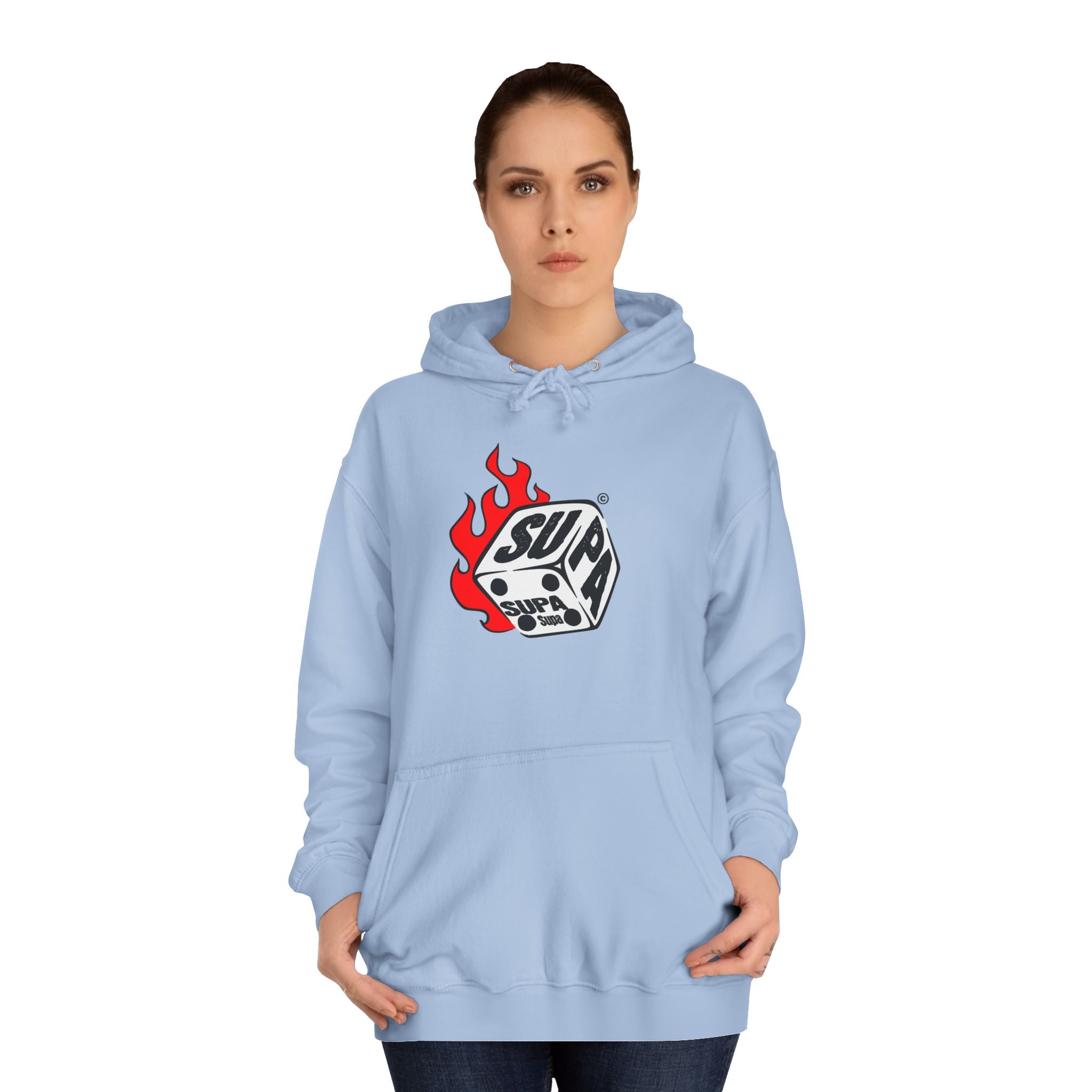 Cool Fire Graphic Unisex SUPA Hoodie, Apparel, Streetwear, Casual Wear, Unique Hooded Sweatshirt