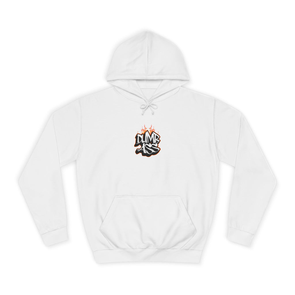 Dumb Ass Graffiti Hoodie – Bold Streetwear Pullover with Flame Lettering