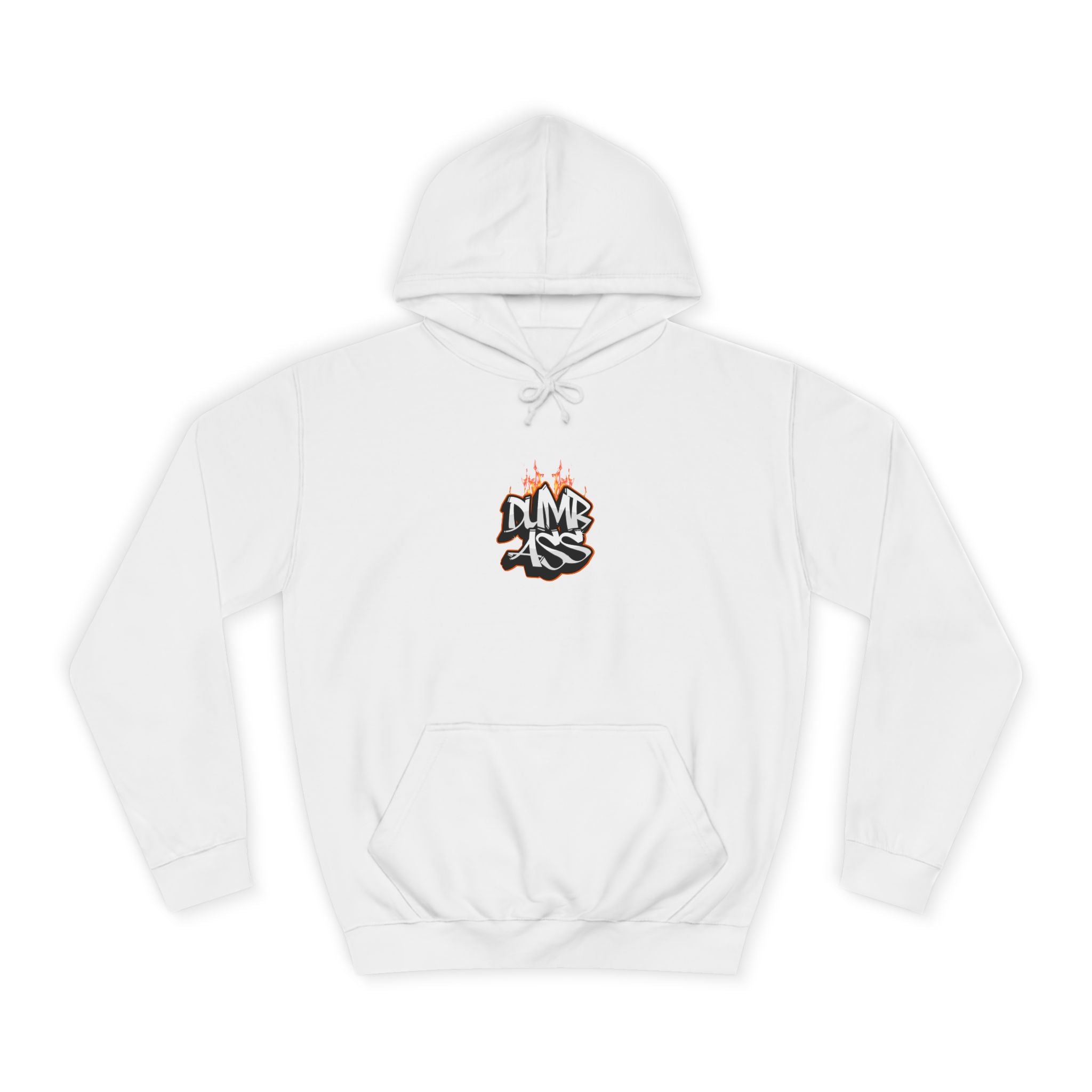 Dumb Ass Graffiti Hoodie – Bold Streetwear Pullover with Flame Lettering