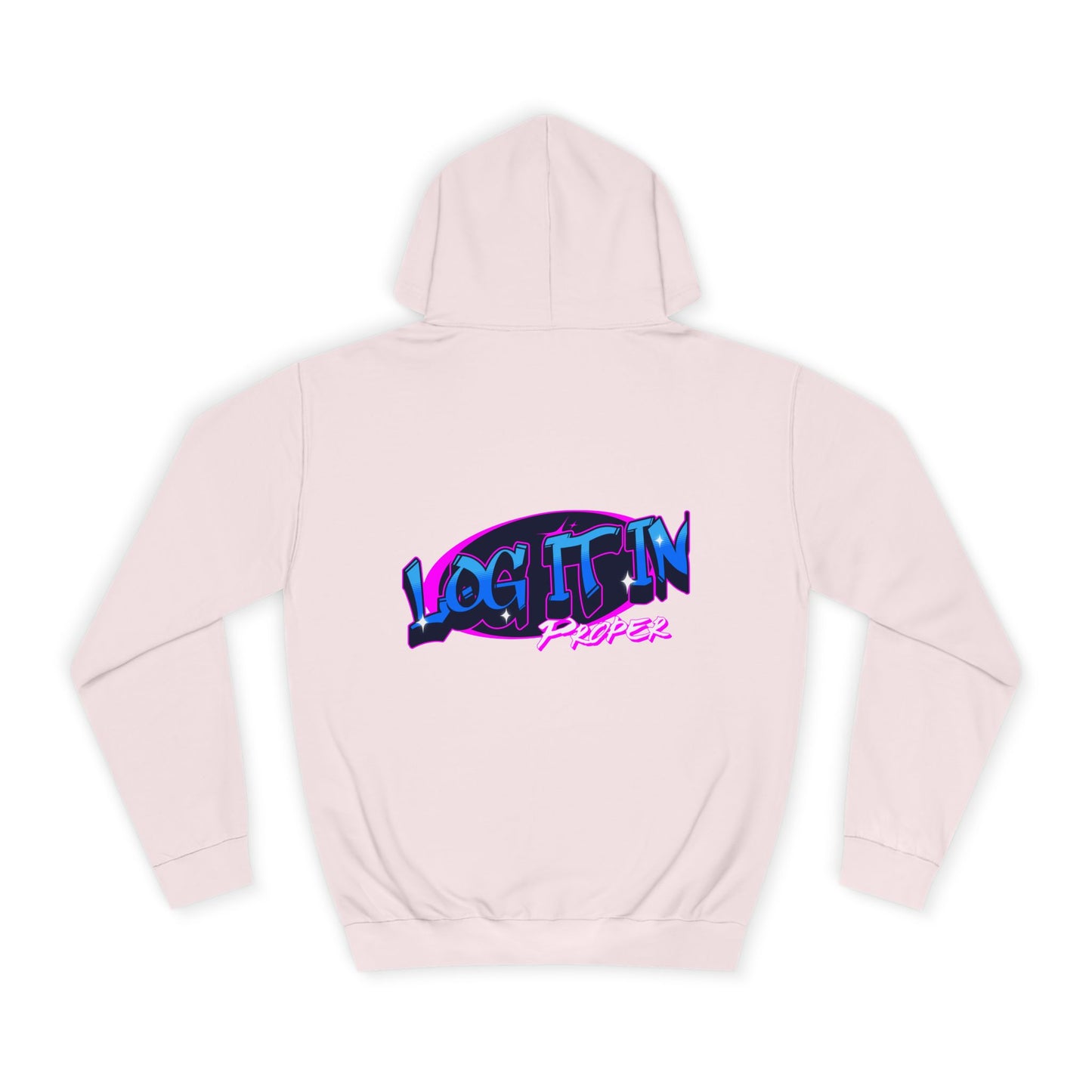 Vibrant Hoodie - Log It In, Unisex Pullover, Cozy Sweatshirt, College Apparel, Gift for Students, Trendy Fashion