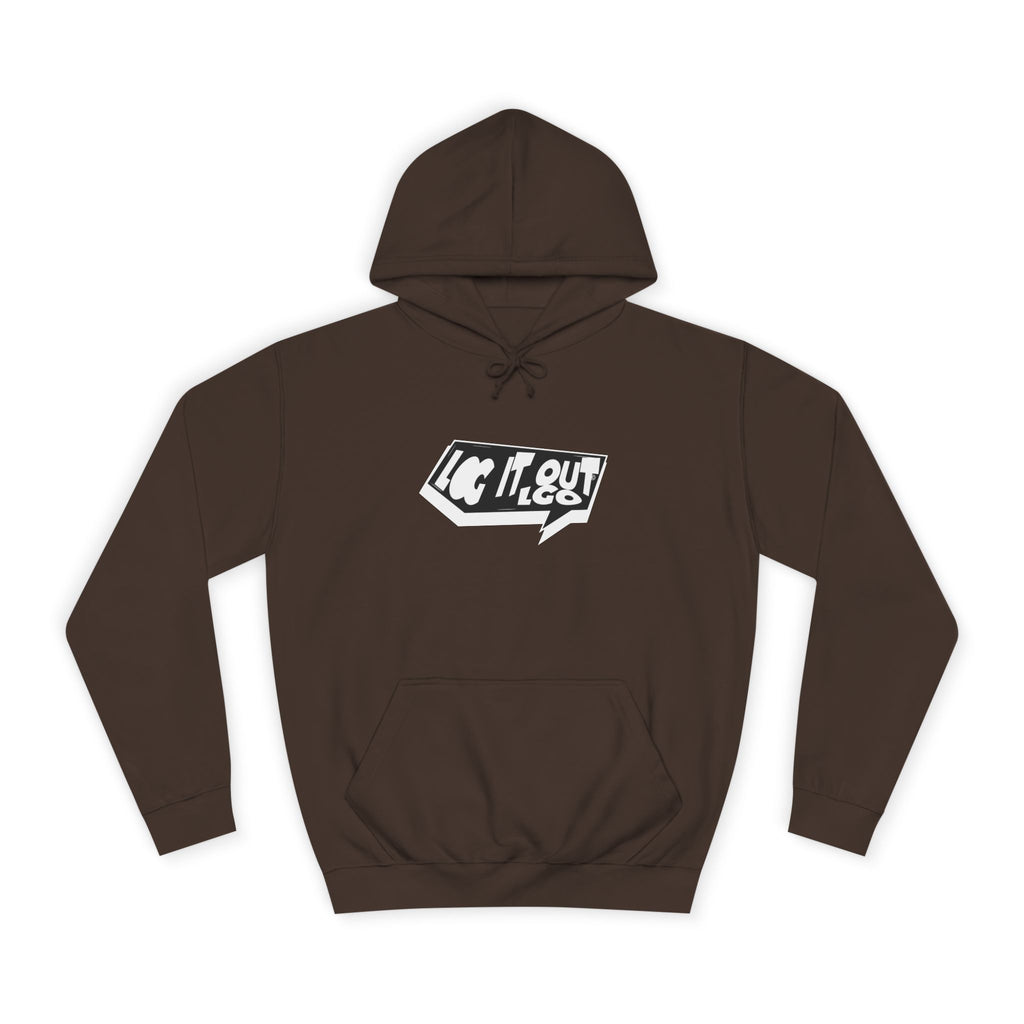Chill Vibes Unisex Log it out Hoodie - Perfect for Campus Wear, Gifts, Casual Outfits, Fall/Winter Style, Cozy Fashion